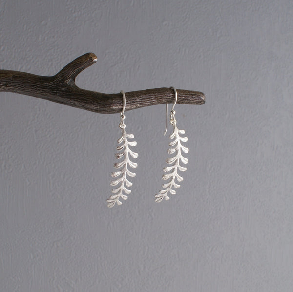 Silver Fern earrings