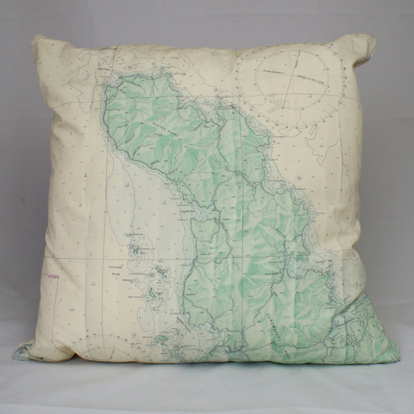 Nautical Chart Cushion Cover - Coromandel